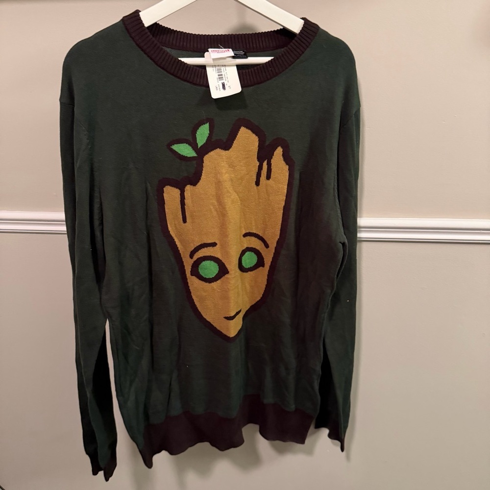 Marvel Guardians of the Galaxy Groot Face Sweater XL